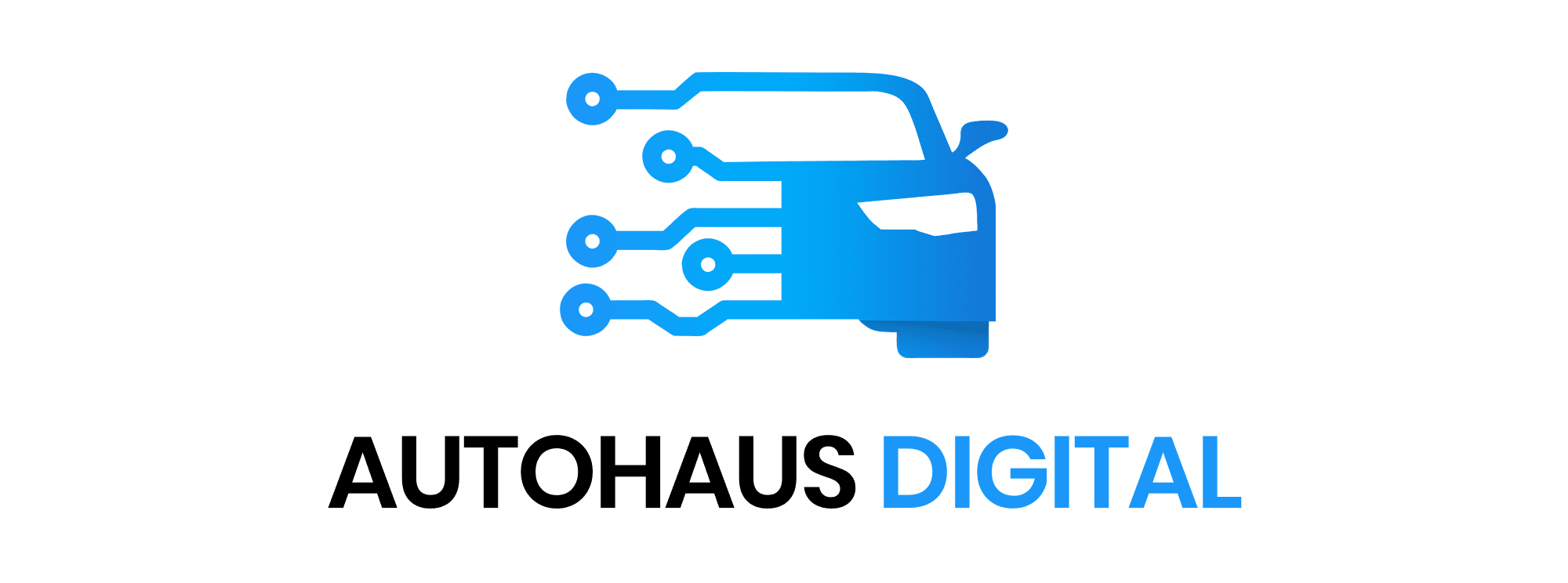 Wort- und Bildmarke von Autohaus digital in den Firmenfarben