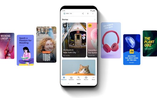 Smartphone Screenshots von Stories